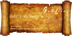 Gál Éneás névjegykártya